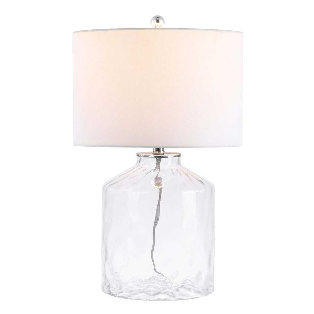 Julen Table Lamp  | Safavieh - TBL4384 - Clear/Silver Hardware