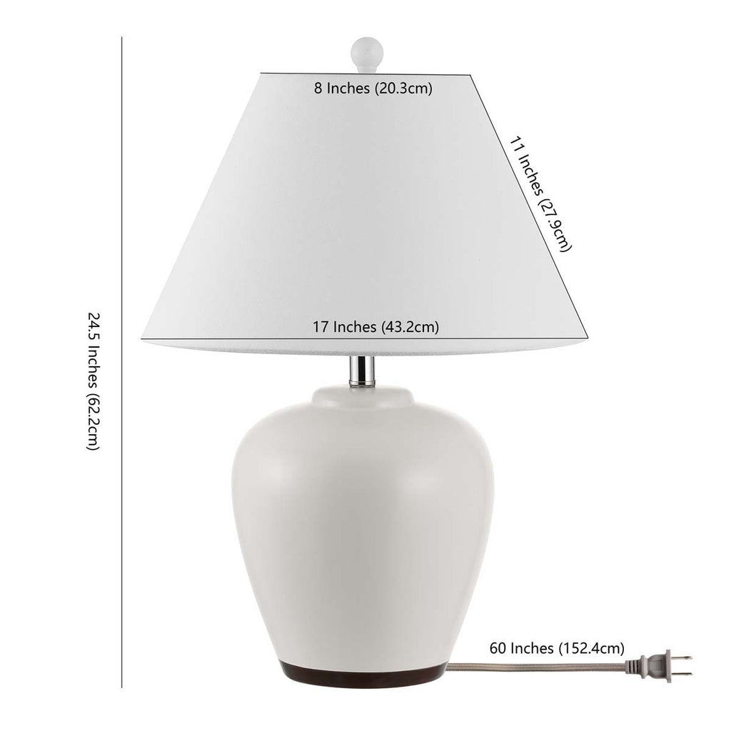 Safavieh Etren Table Lamp - Ivory