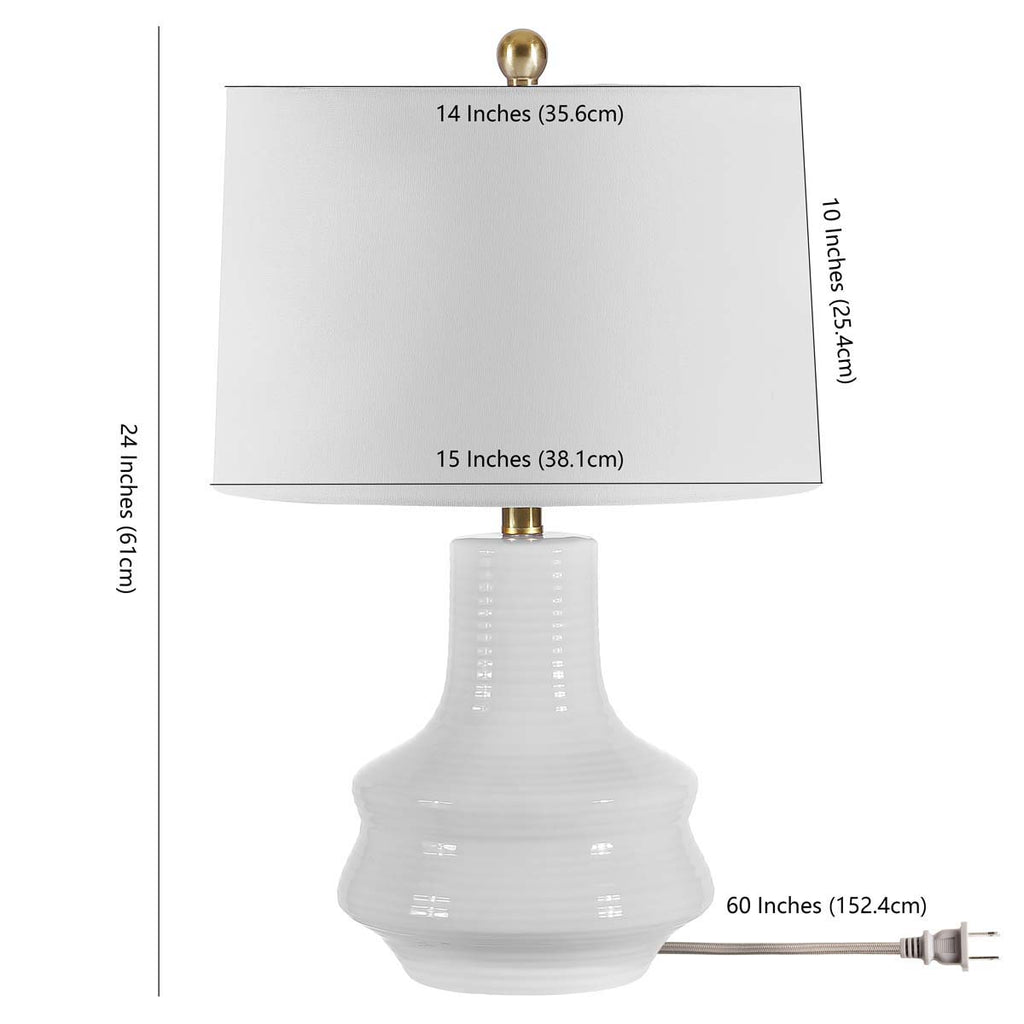 Safavieh Genra Table Lamp - Ivory