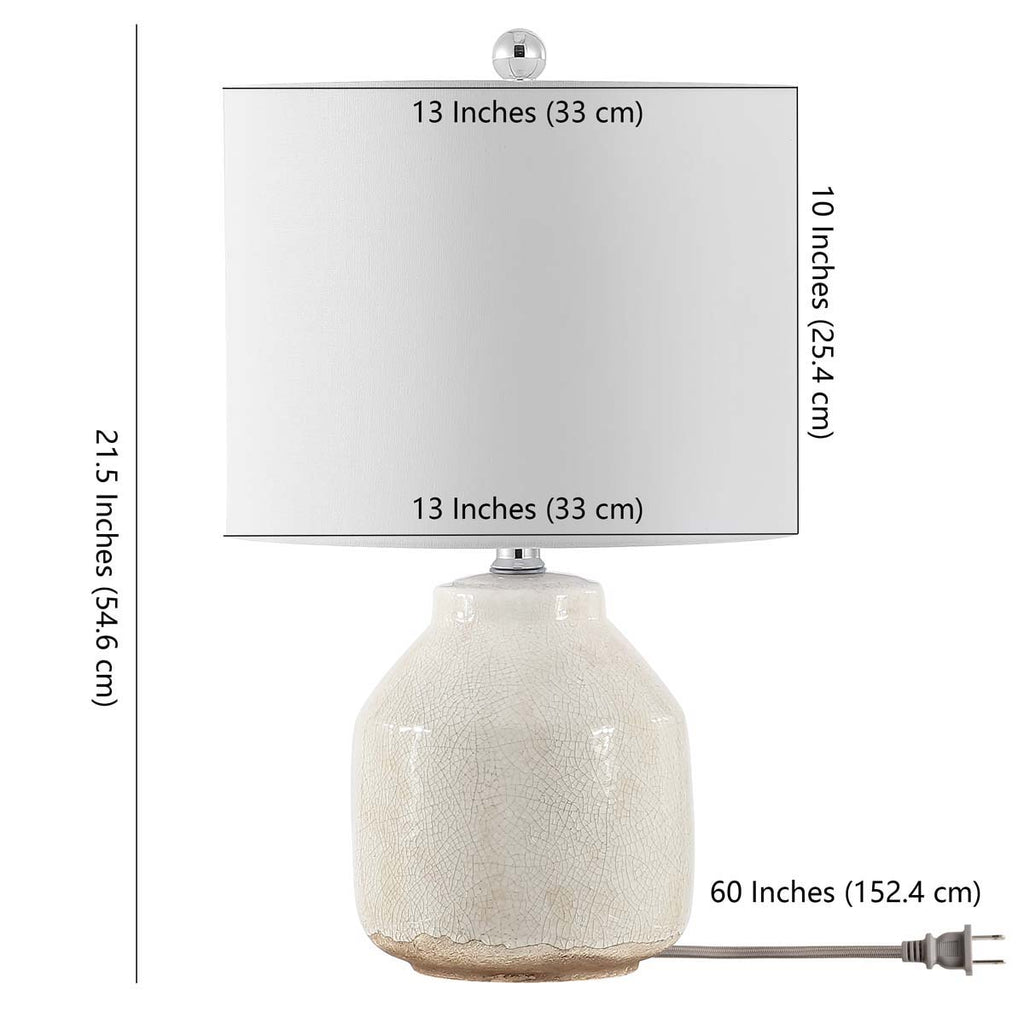 Safavieh Traken Table Lamp - White