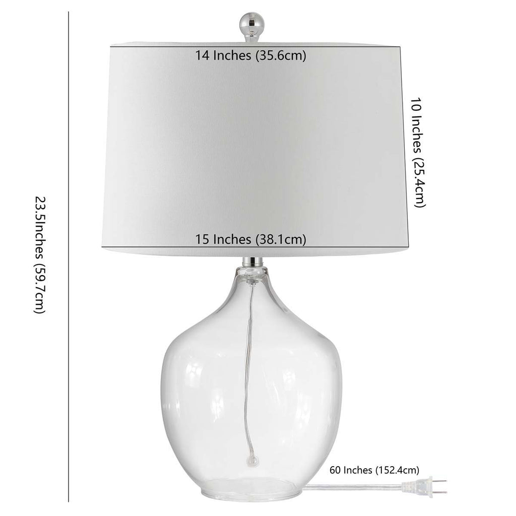 Safavieh Orlen Table Lamp - Clear