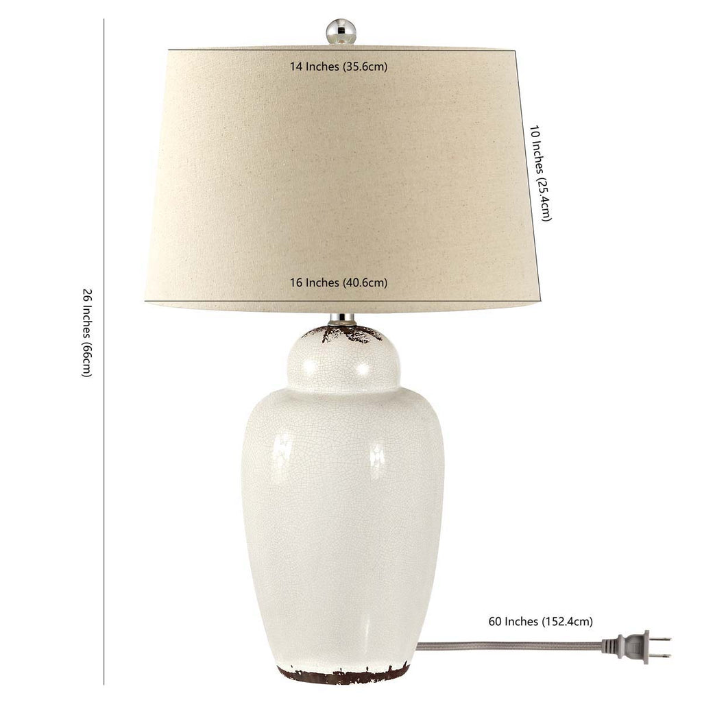 Safavieh Emerly Table Lamp - White (Set of 2)