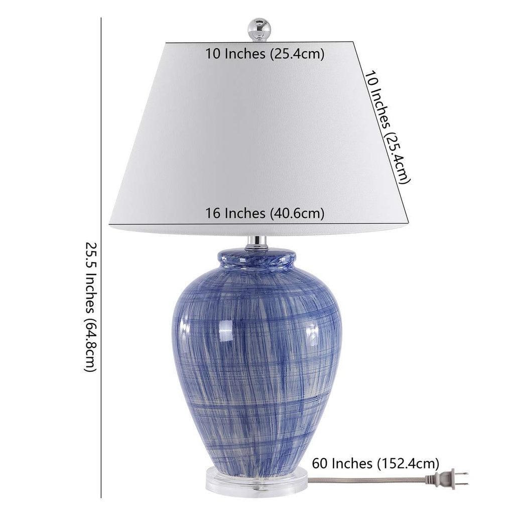 Lerma Table Lamp  | Safavieh - TBL4399 - Blue Crackle