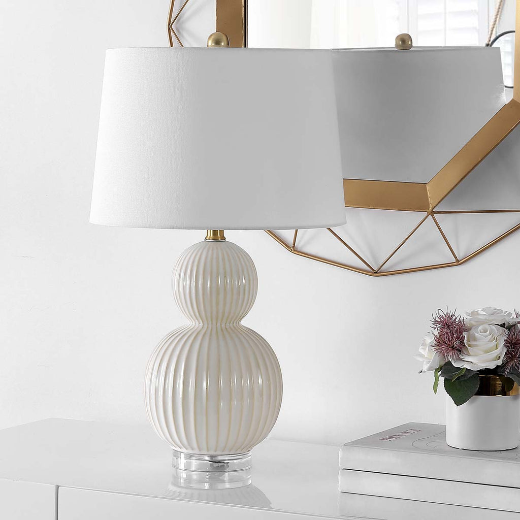 Zarre Table Lamp W/ Usb Port  | Safavieh - TBL4413 - Ivory