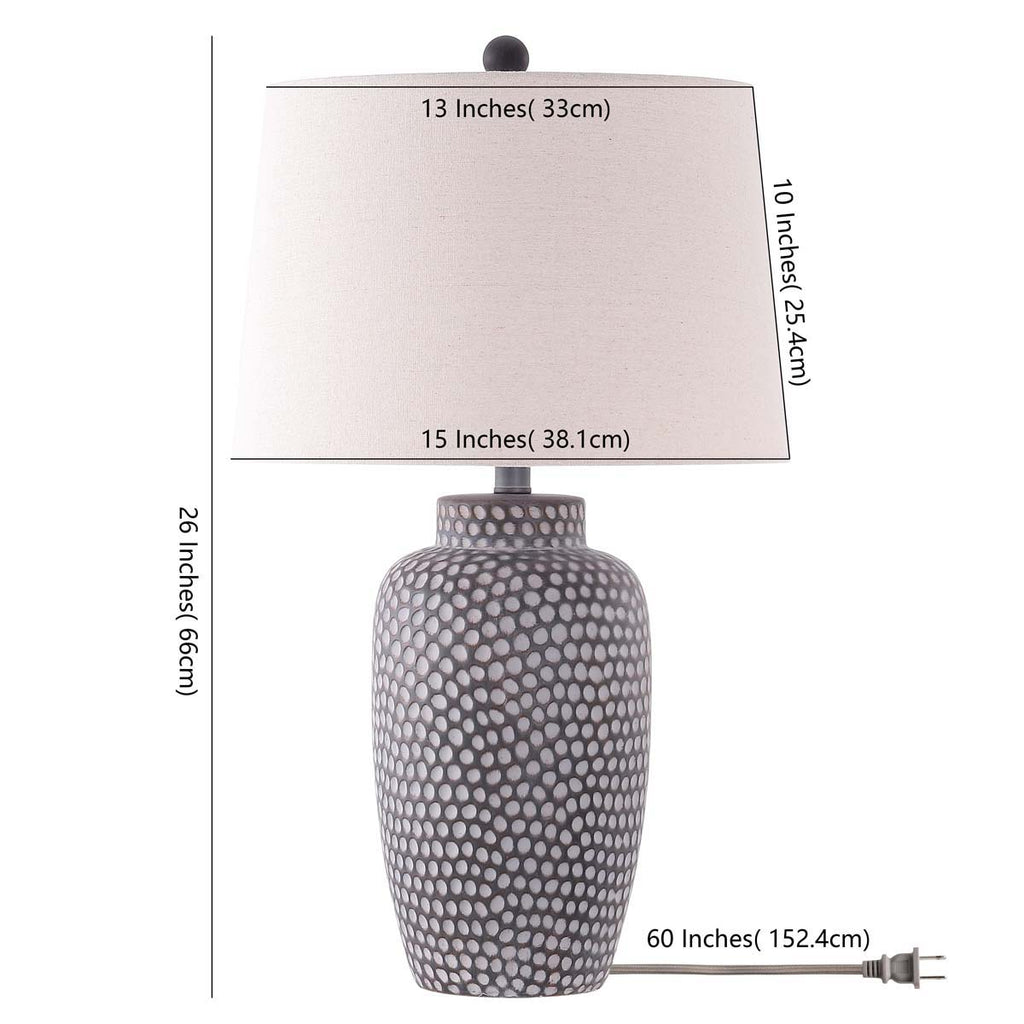 Jerlen Table Lamp  | Safavieh - TBL4422 - Brown / White