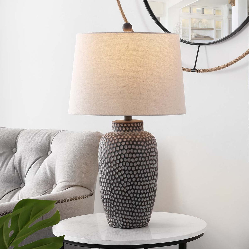 Jerlen Table Lamp  | Safavieh - TBL4422 - Brown / White