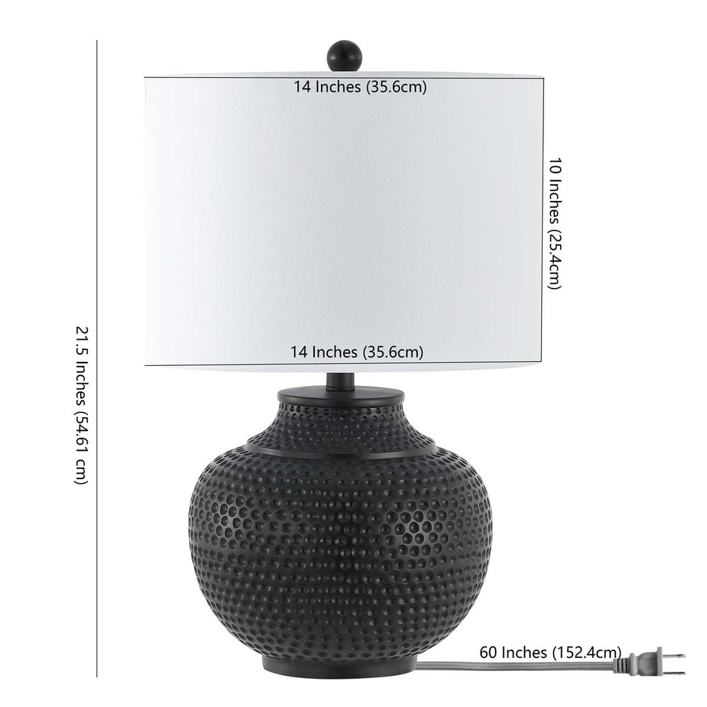 Hemper Table Lamp  | Safavieh - TBL4423 - Matte Black