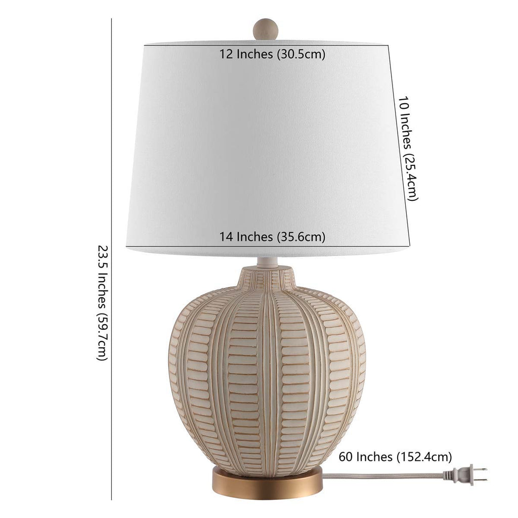 Marrla Table Lamp  | Safavieh - TBL4424 - Cream / Rose Gold