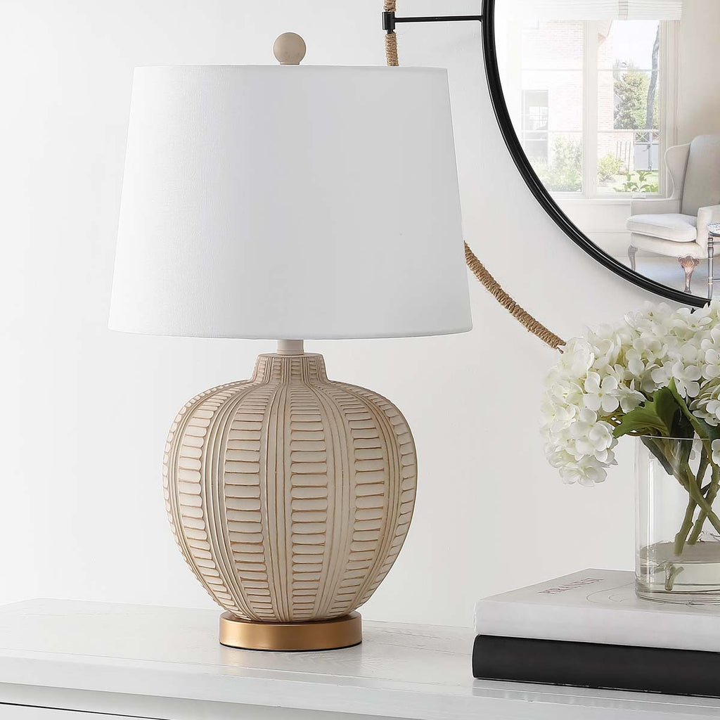 Marrla Table Lamp  | Safavieh - TBL4424 - Cream / Rose Gold