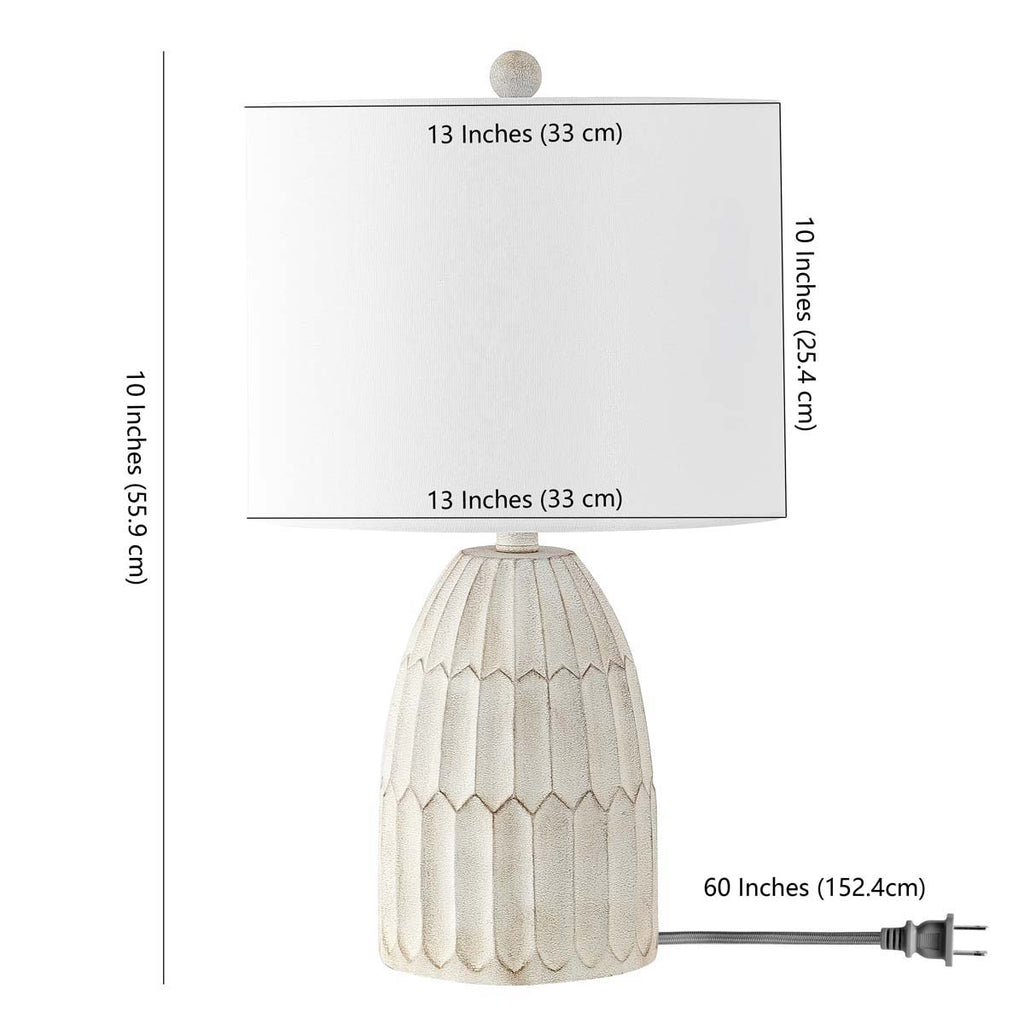 Ronken Table Lamp  | Safavieh - TBL4426 - Antique White