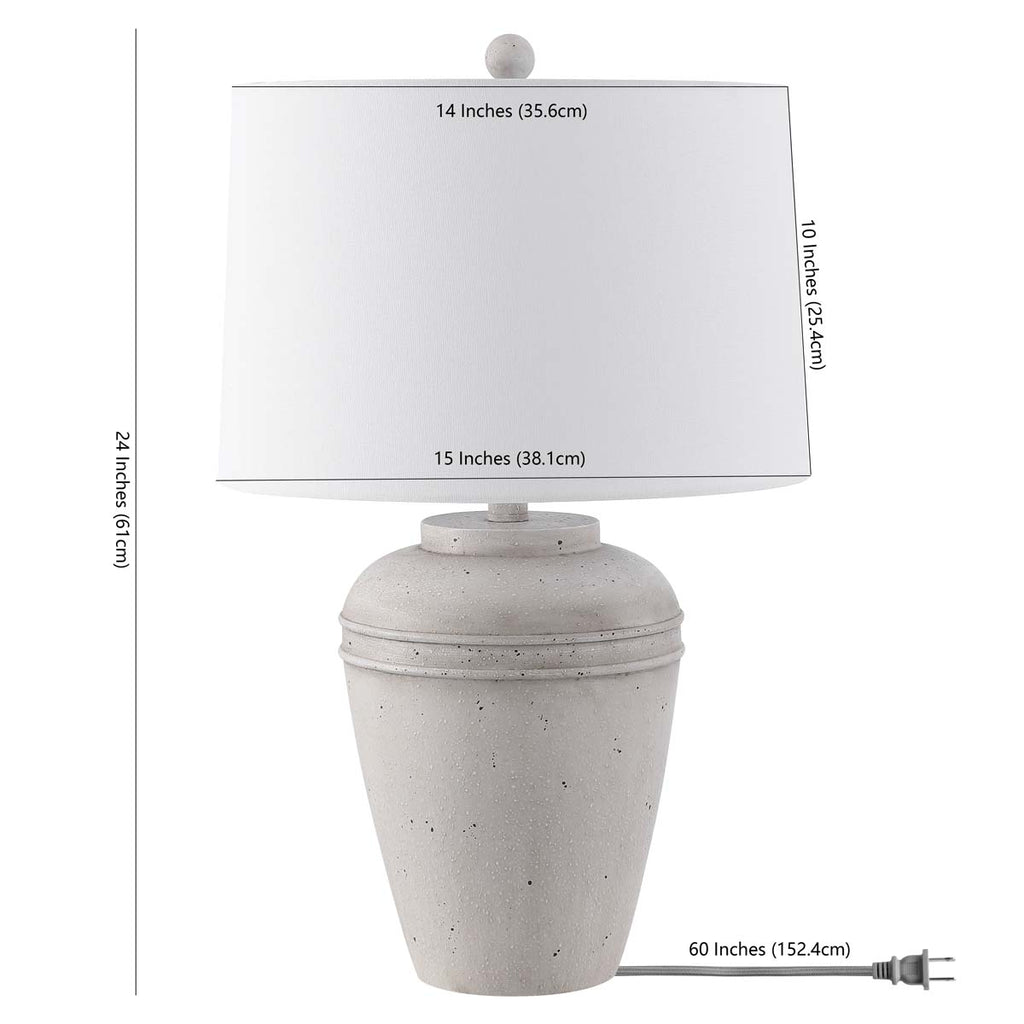 Demlin Table Lamp  | Safavieh - TBL4429 - Grey