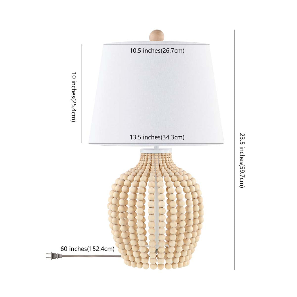 Rewli Table Lamp  | Safavieh - TBL4434 - Natural/White