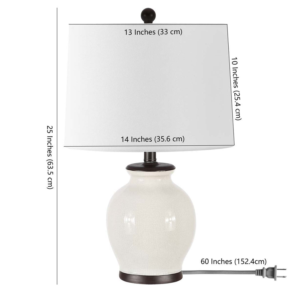 Orsla Table Lamp  | Safavieh - TBL4436 - Ivory