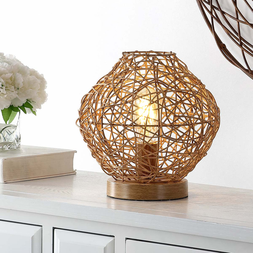 Caldera Table Lamp  | Safavieh - TBL4446 - Rattan 