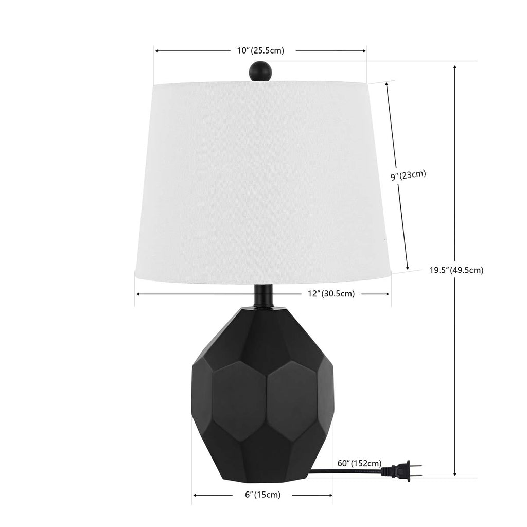 Danilo Table Lamp  | Safavieh - TBL4469 - Black