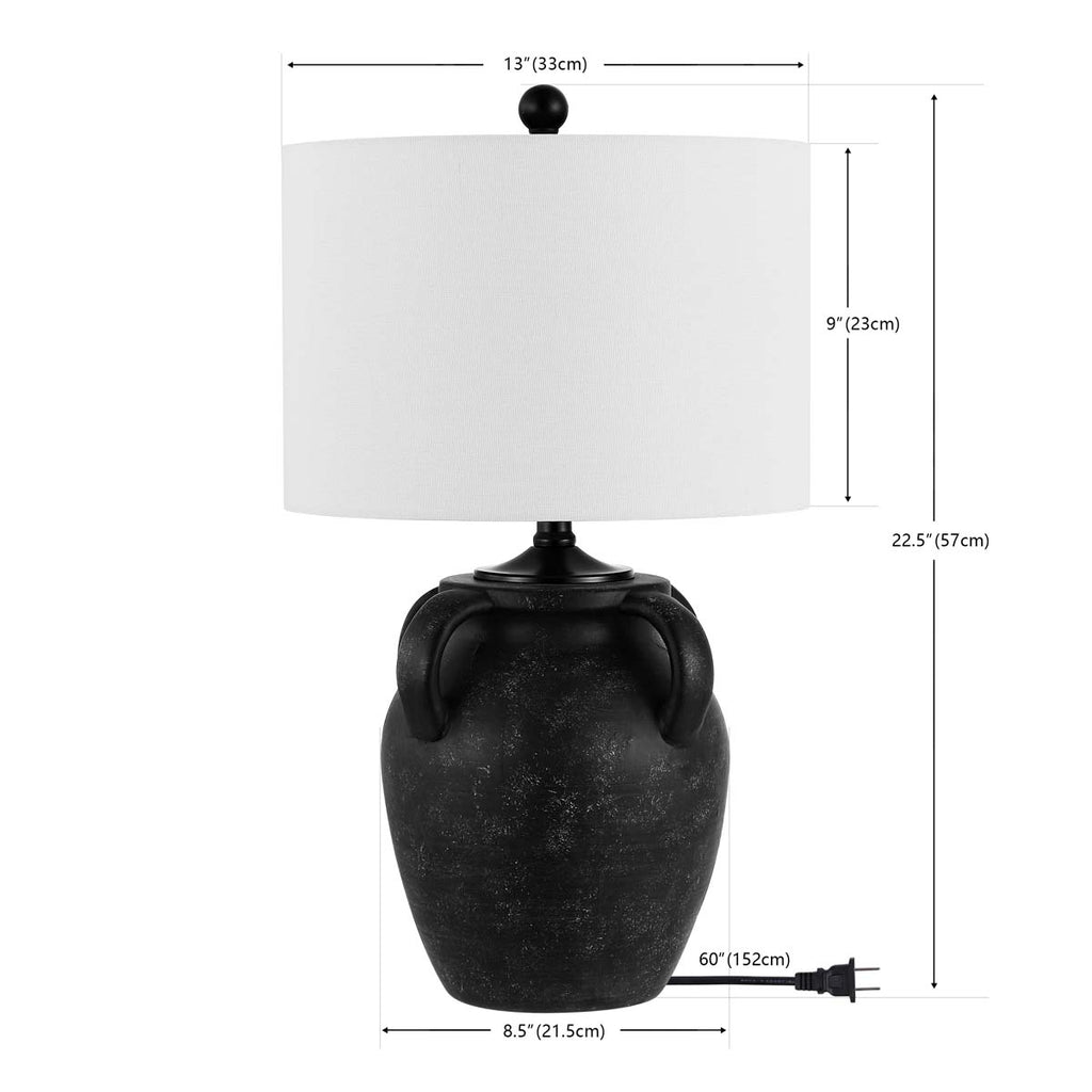 Rhynne Table Lamp  | Safavieh - TBL4496 - Black