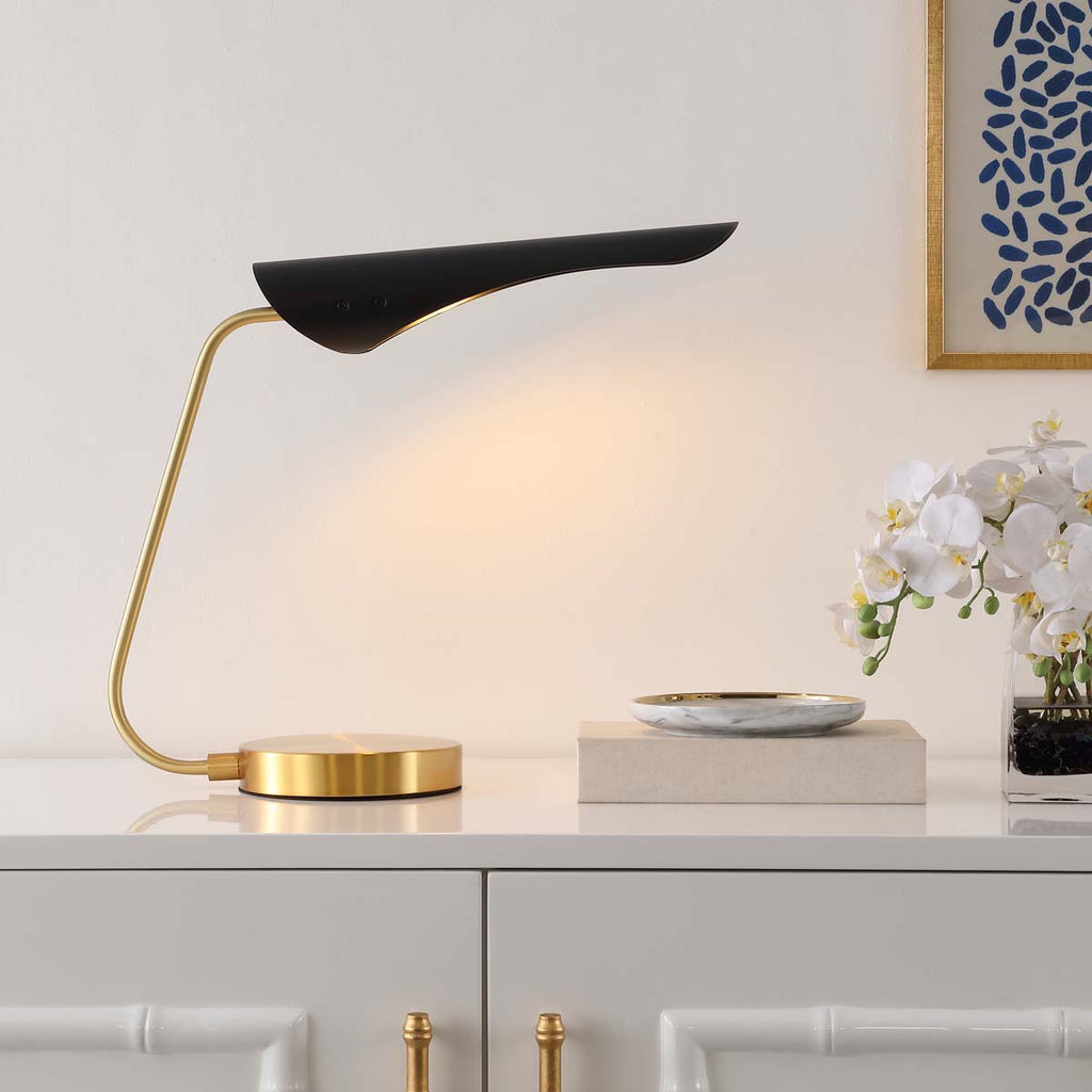 Fynn, 16.5 Inch, Iron Table Lamp | Safavieh - TBL4541 - Black / Brass