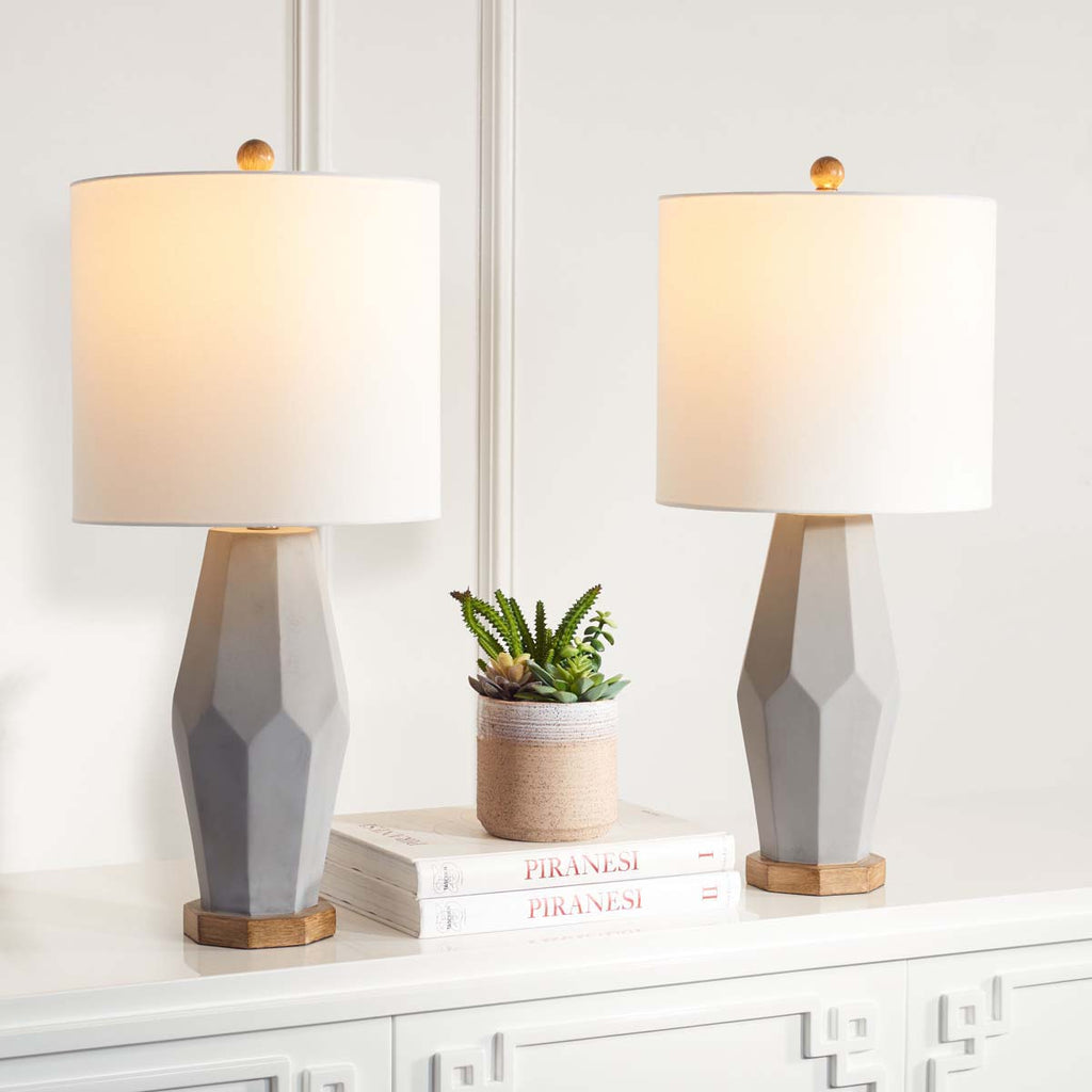 Safavieh Landren Table Lamp-Grey (Set of 2)