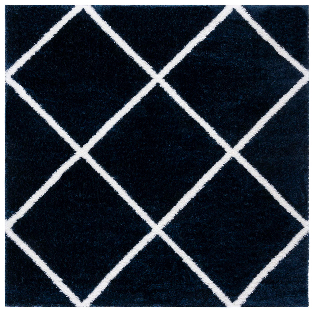 Safavieh Tahoe Shag Collection, THO676N - Navy / White
