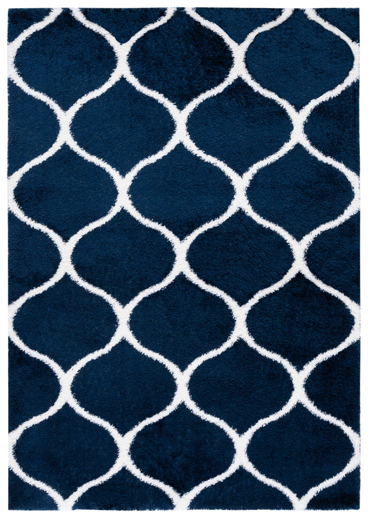 Safavieh Tahoe Shag Collection, THO677N - Navy / White