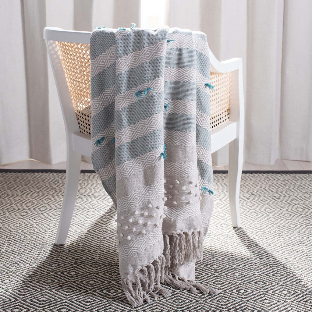 Safavieh Billi Throw - Beige/Teal