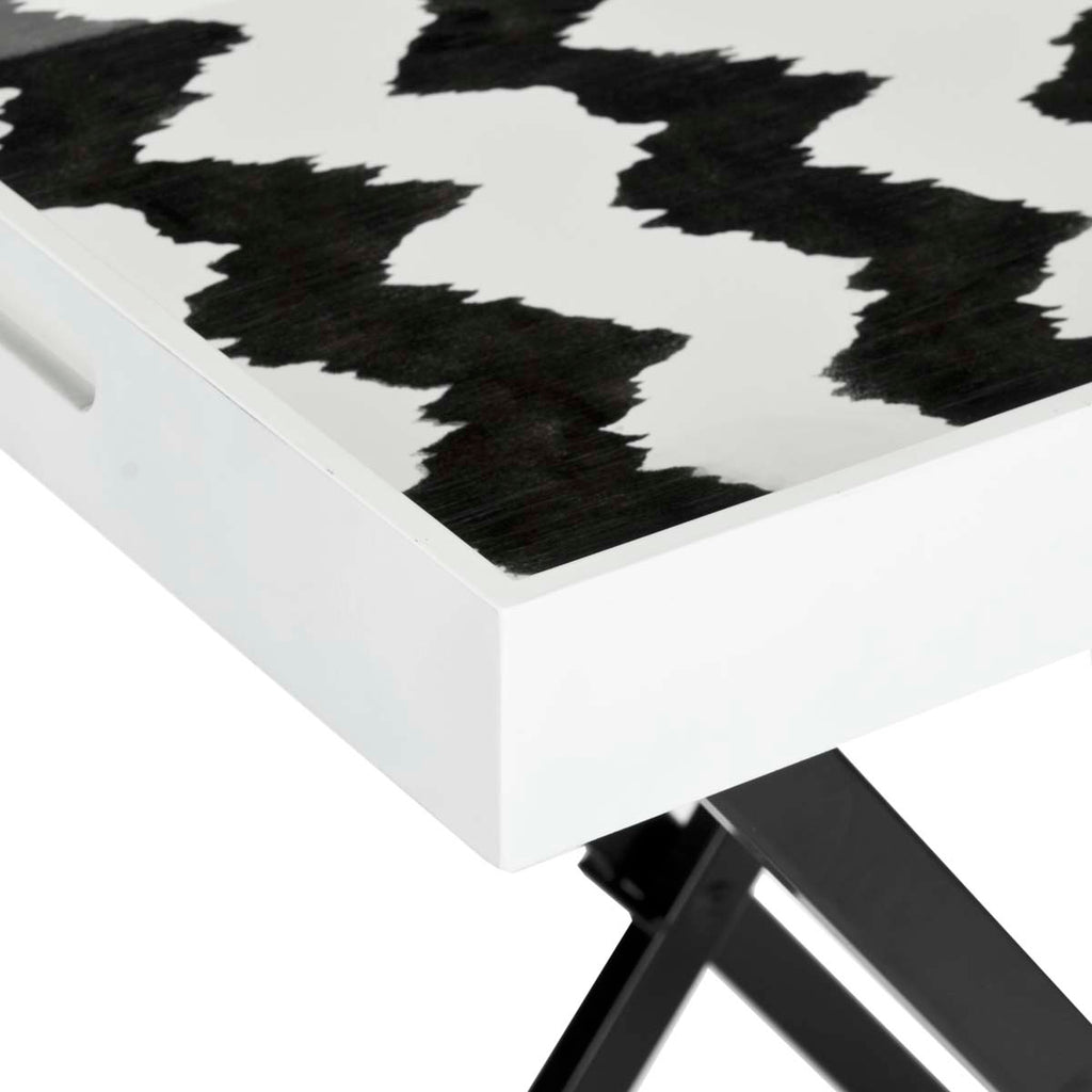 Safavieh Abba Tray Table - Black/white