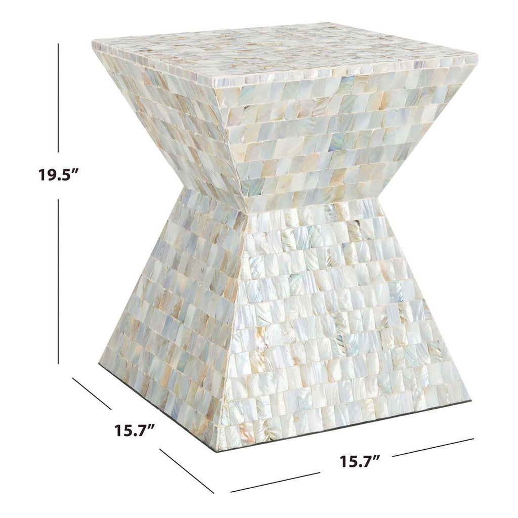 Safavieh Aquamarine Square Mosaic Stool - Multi / Blue