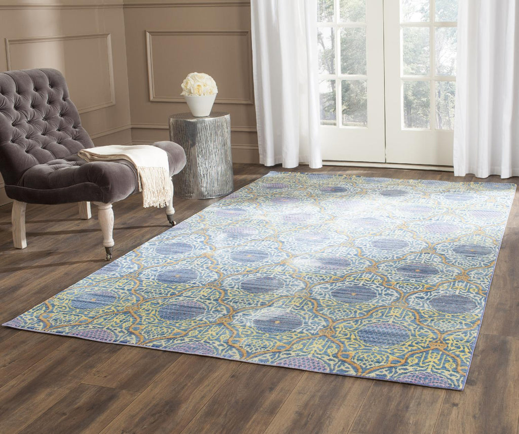 Contemporary Area Rug, VAL106L, 160 X 230 cm in Lavender / Gold