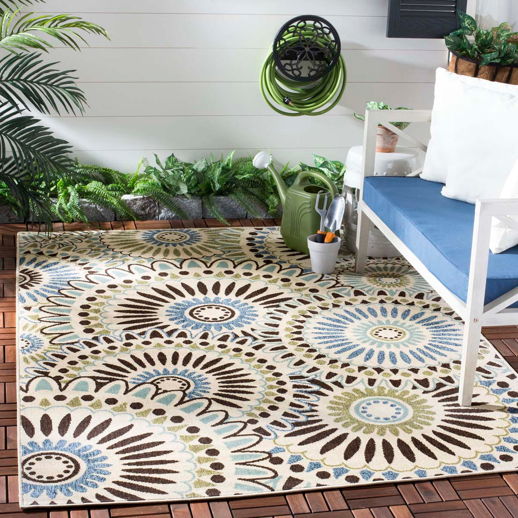 Safavieh Veranda Rug Collection: VER091-0612 - Cream / Blue