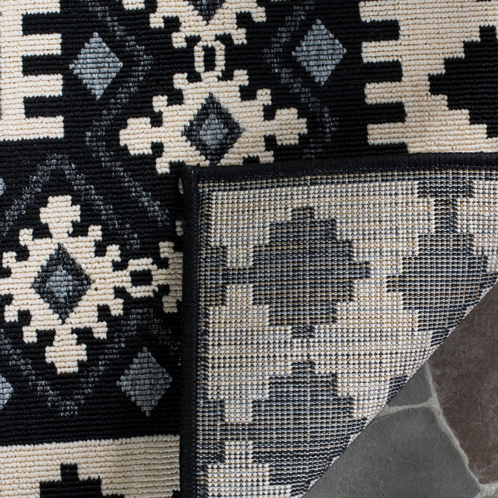 Safavieh Veranda Rug Collection: VER099-0725 - Black / Creme