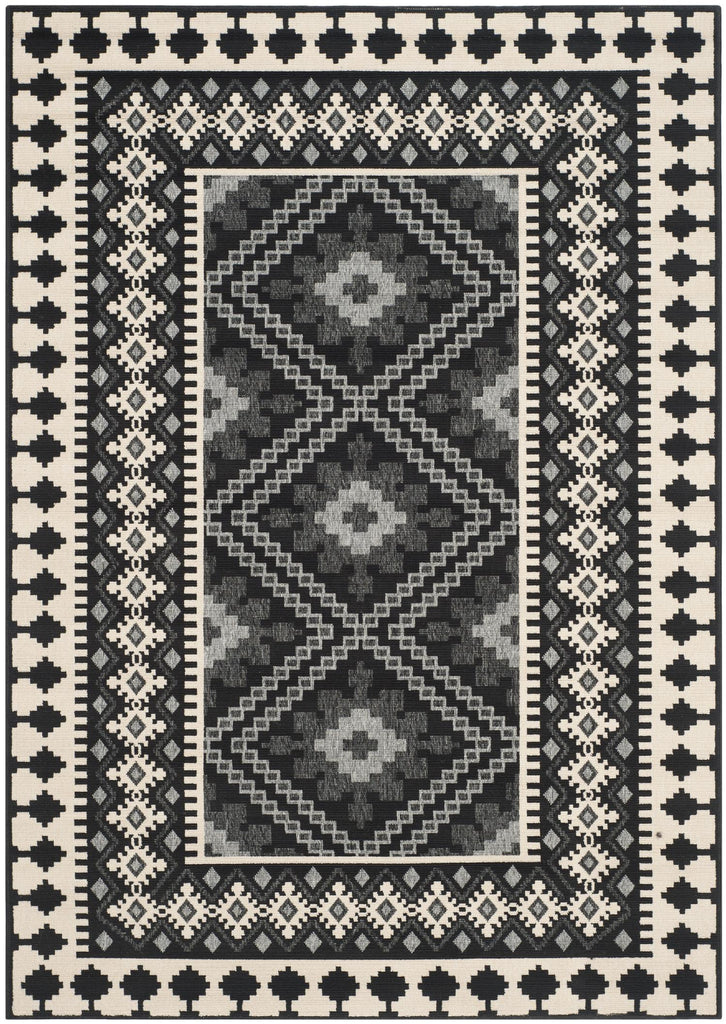 Safavieh Veranda Rug Collection: VER099-0725 - Black / Creme