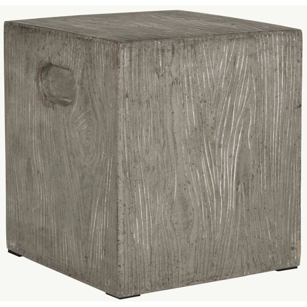 Safavieh Cube Indoor/Outdoor Modern Concrete 16.5-Inch H Accent Table - Dark Grey