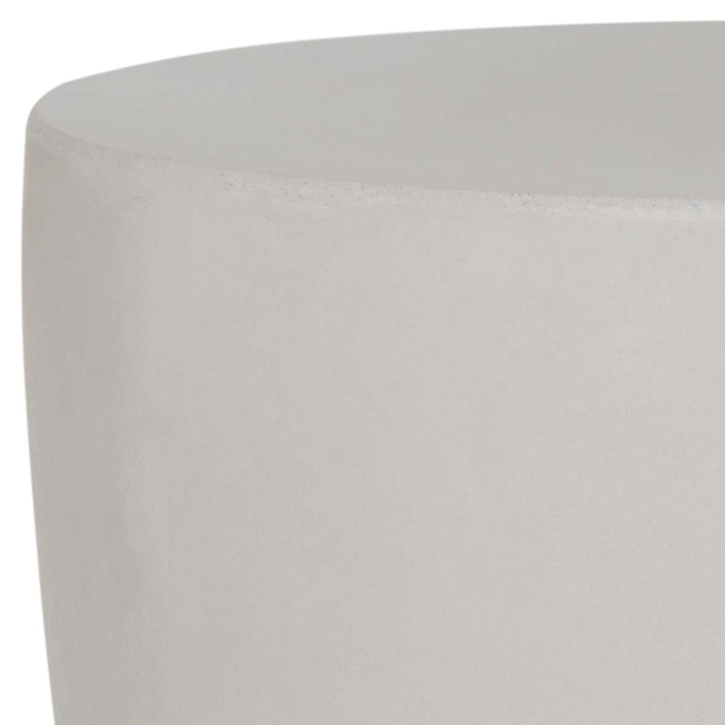 Safavieh Aishi Indoor/Outdoor Modern Concrete Round 17.7-Inch H Accent Table - Ivory