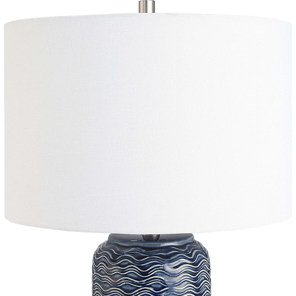 Home Decor Table Lamp Blue Ceramic Base