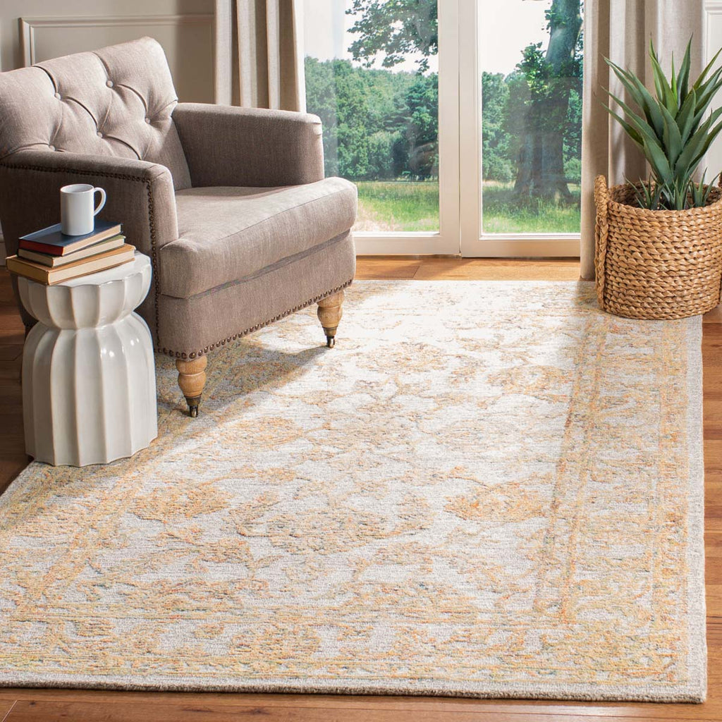 Safavieh Abstract Rug Collection ABT477A - Beige / Gold