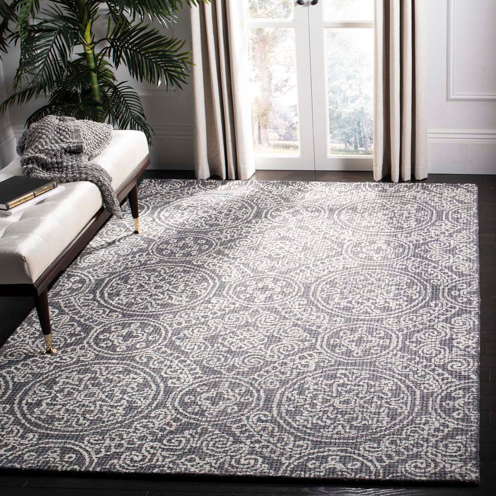 Safavieh Abstract Rug Collection ABT522A - Grey / Ivory