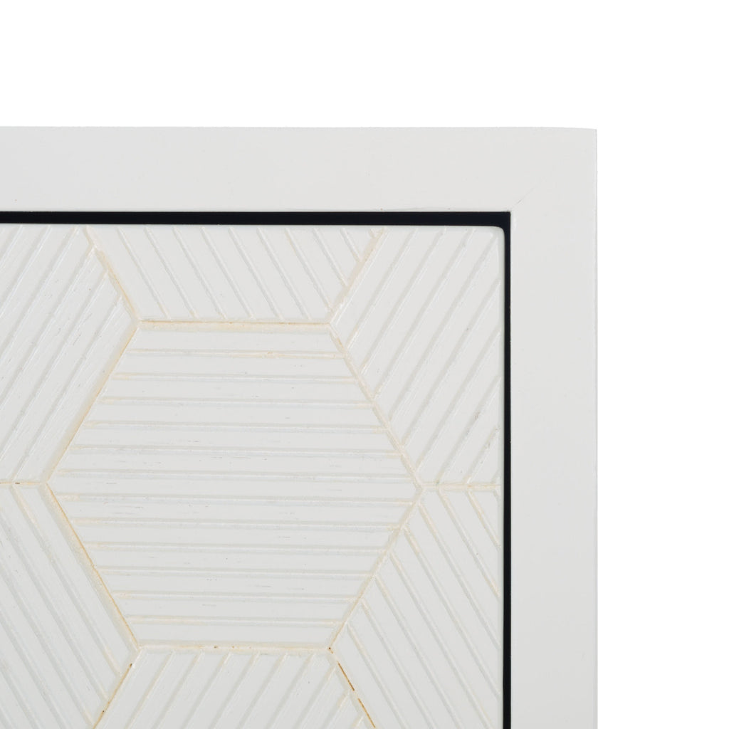 Safavieh Keya 1 Drawer Hexagon Accent Table - White