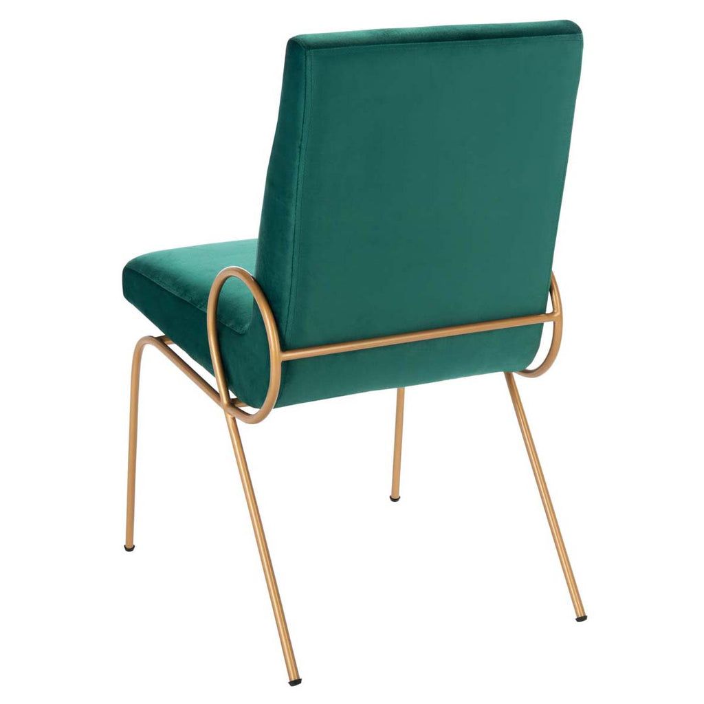 Safavieh Fanlia Side Chair - Emerald / Gold (Set of 2)