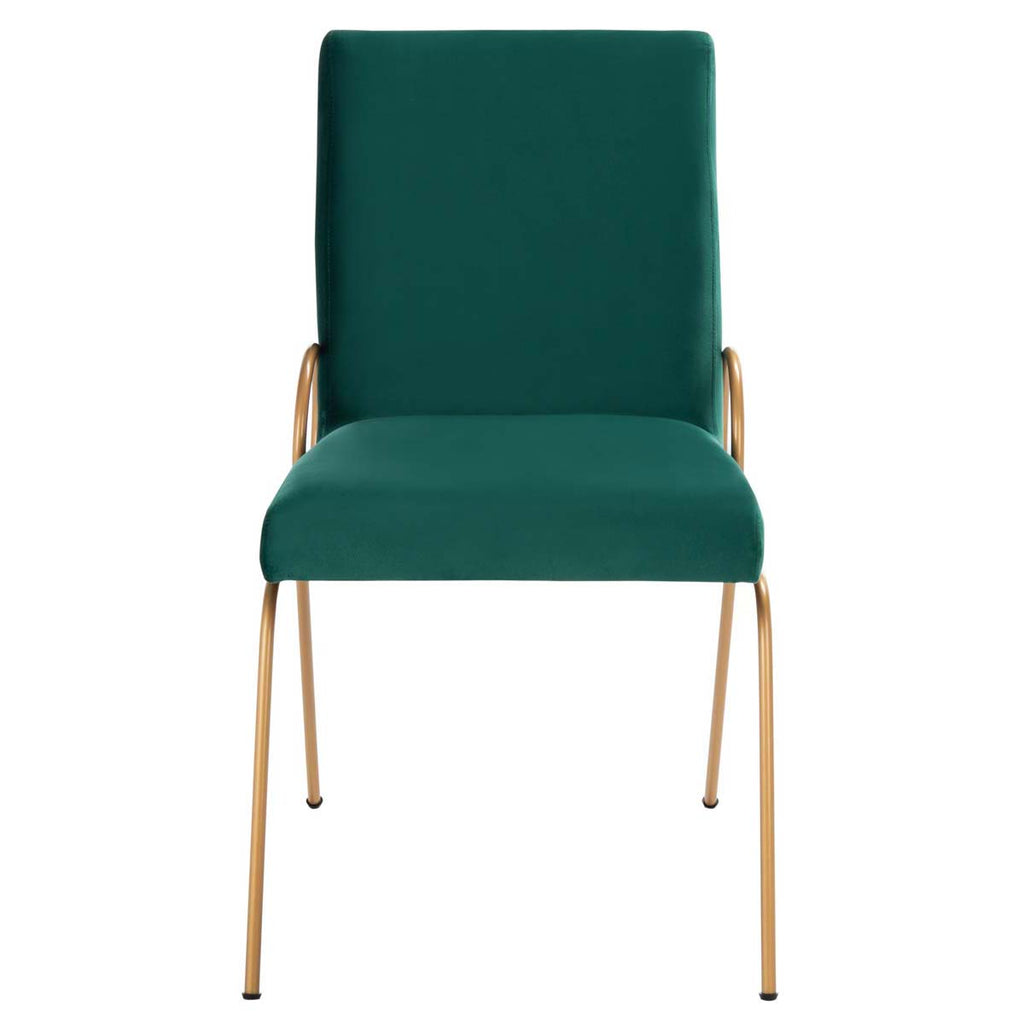 Safavieh Fanlia Side Chair - Emerald / Gold (Set of 2)