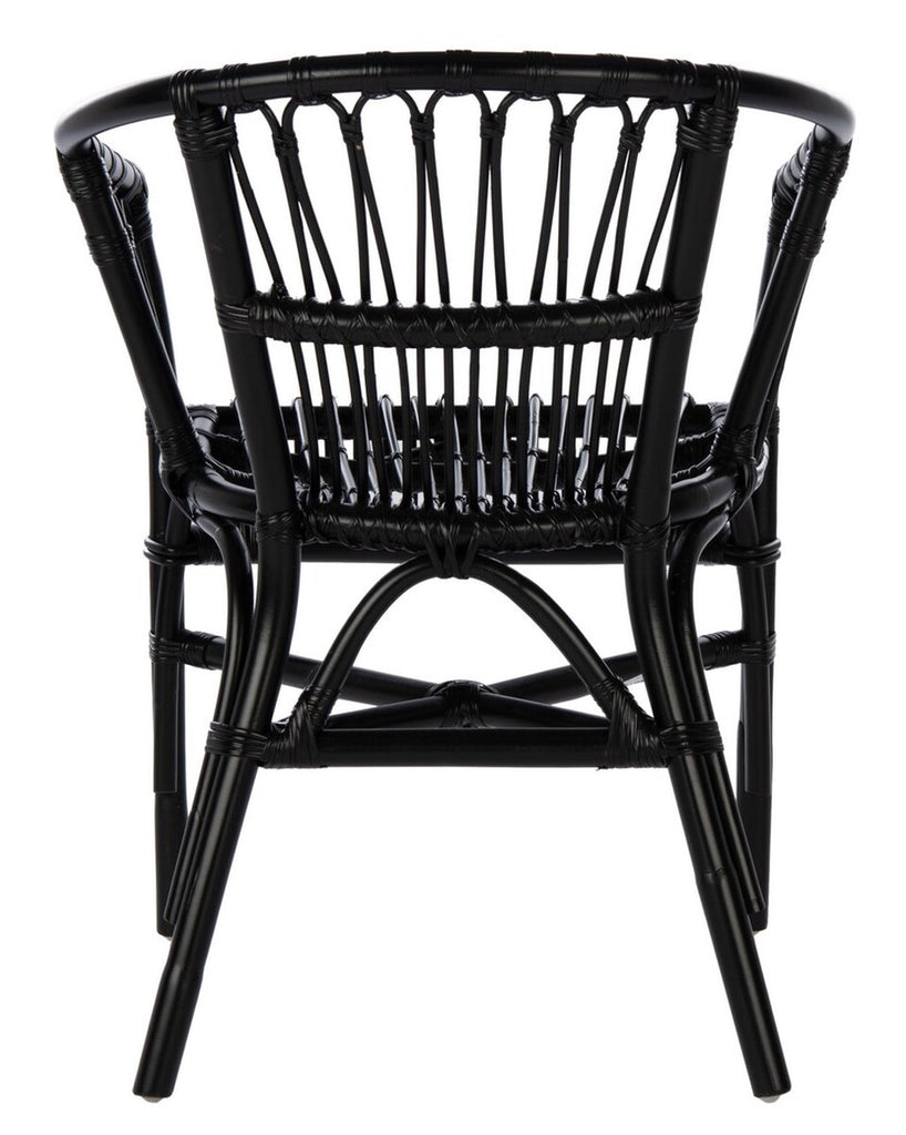 Safavieh Adriana Rattan Accent Chair-Black (Set of 2)