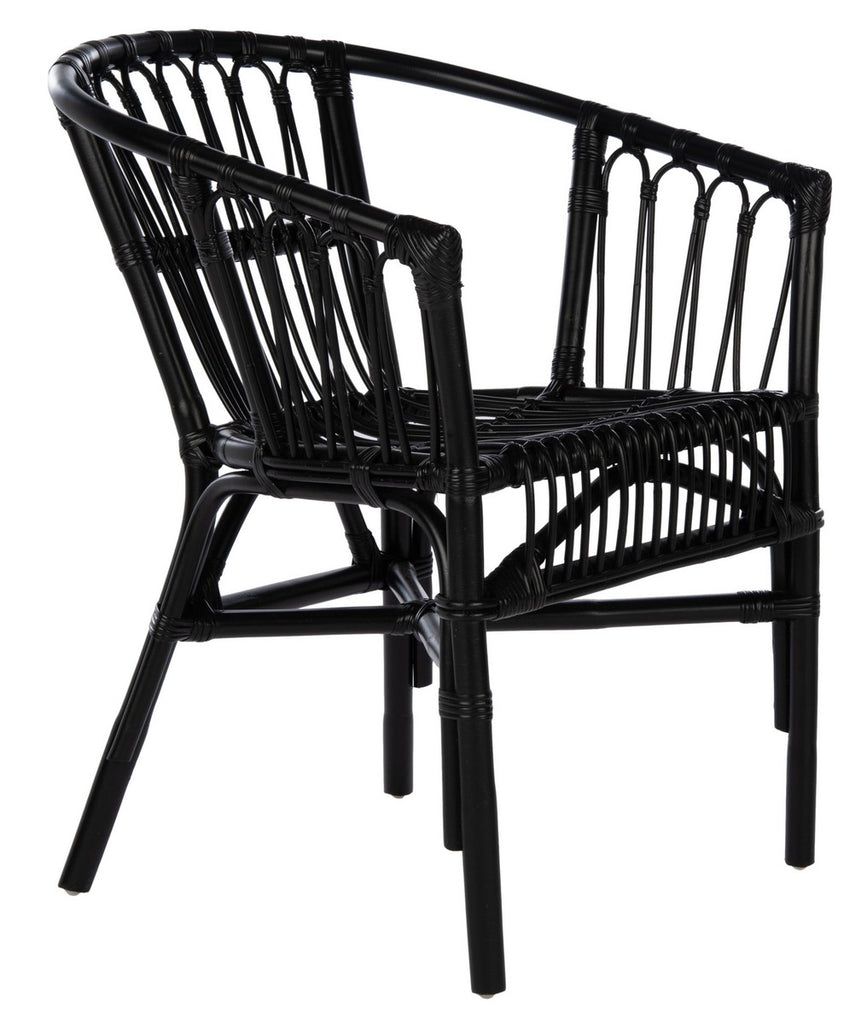 Safavieh Adriana Rattan Accent Chair-Black (Set of 2)