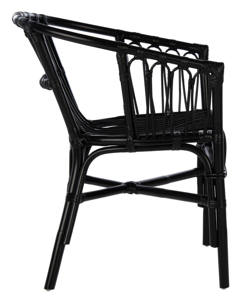 Safavieh Adriana Rattan Accent Chair-Black (Set of 2)