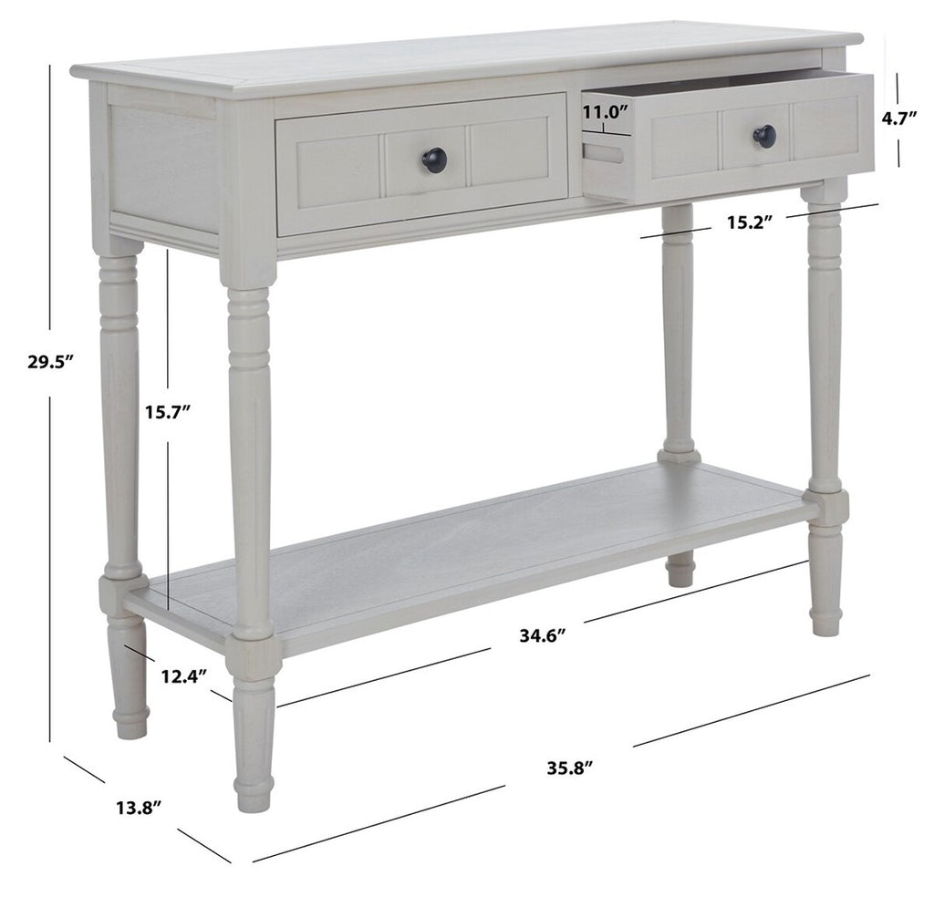 Safavieh Samantha 2 Drawer Console - Vintage Grey