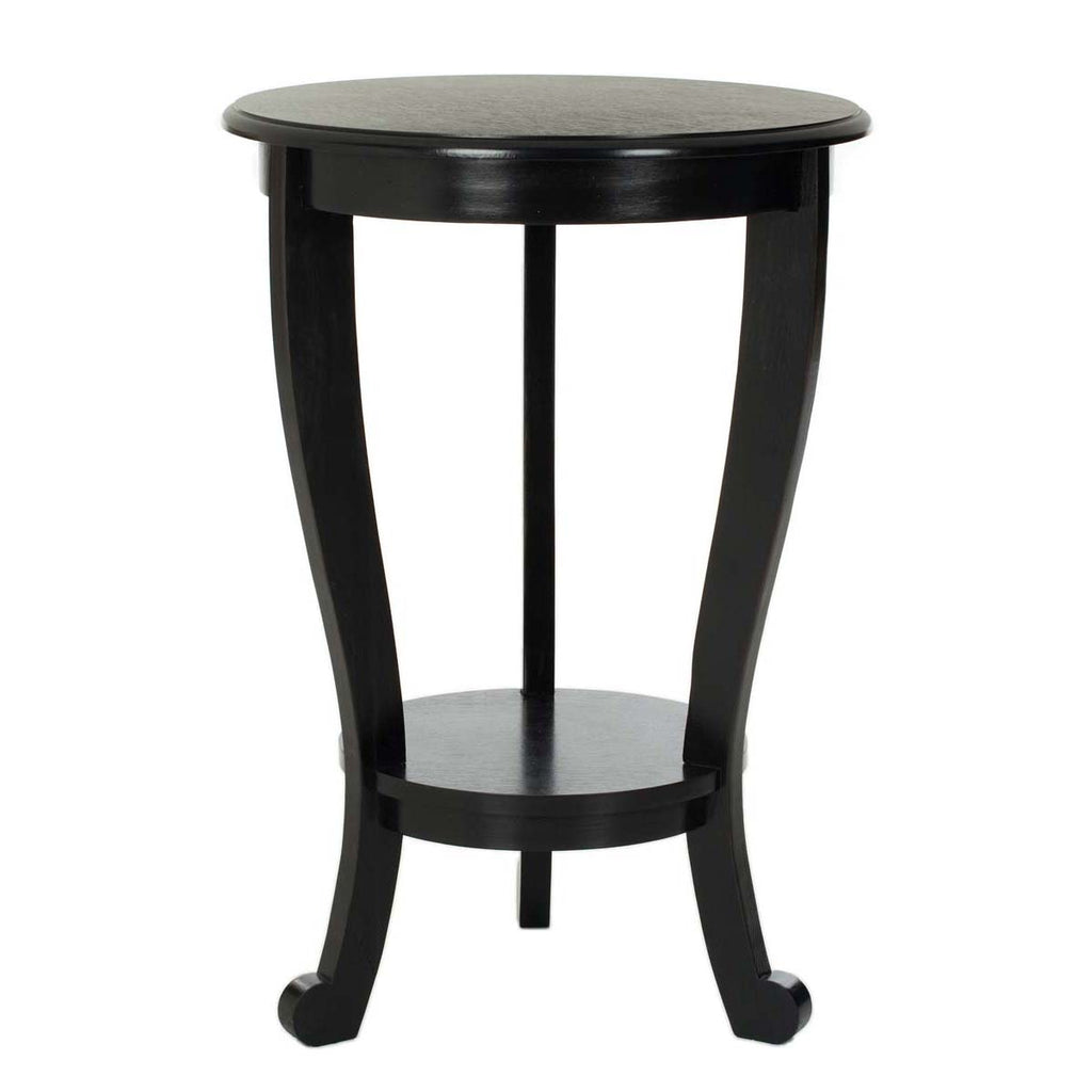 Safavieh Mary Pedestal Side Table - Distressed Black