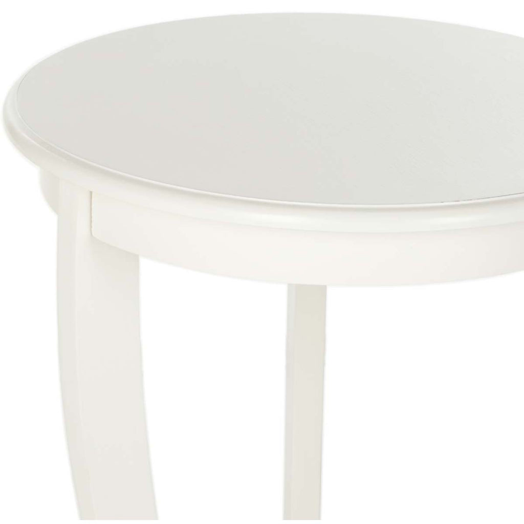 Safavieh Mary Pedestal Side Table - Distressed Cream