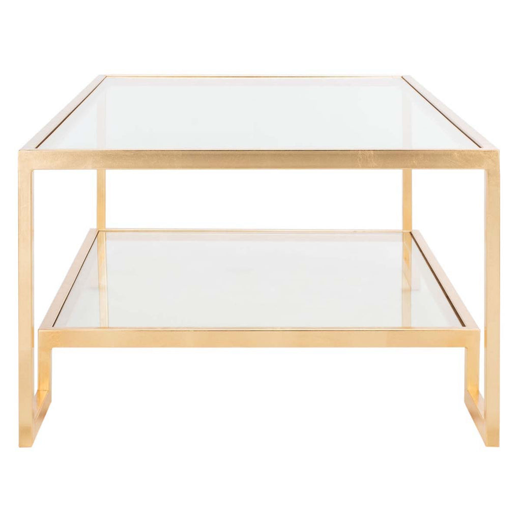 Safavieh Vivian Rectangle Gold Leaf Coffee Table