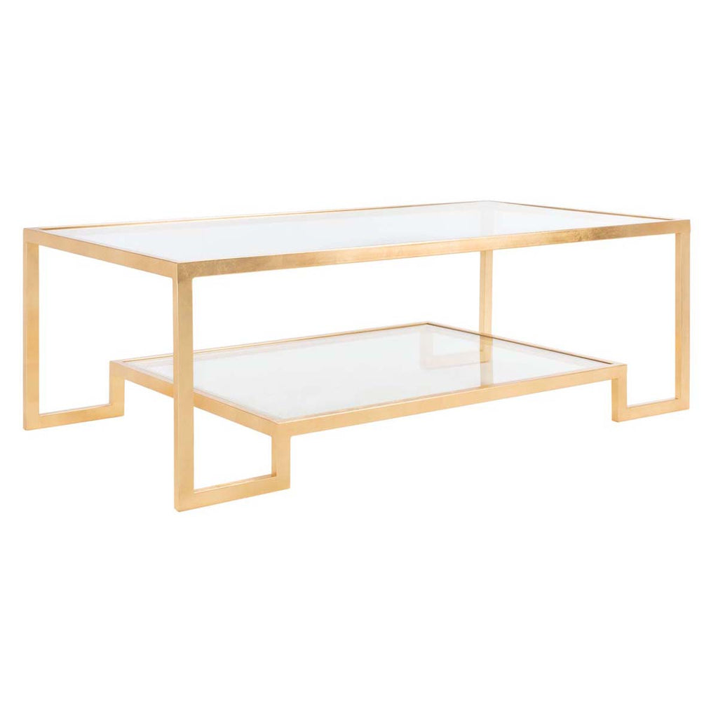 Safavieh Vivian Rectangle Gold Leaf Coffee Table