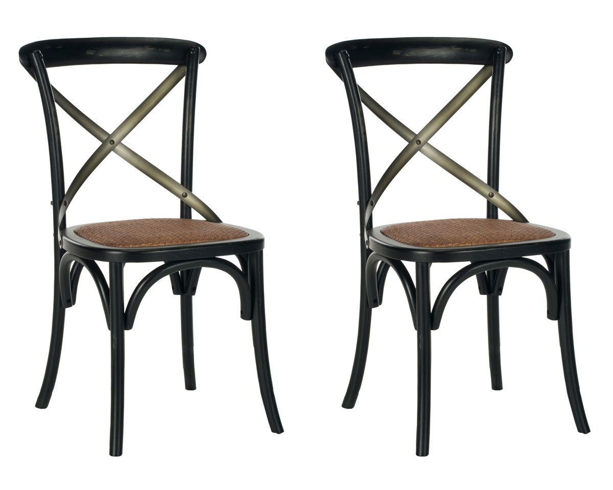 Safavieh Eleanor X Back Side Chair-Black (Set of 2) – Safavieh Home