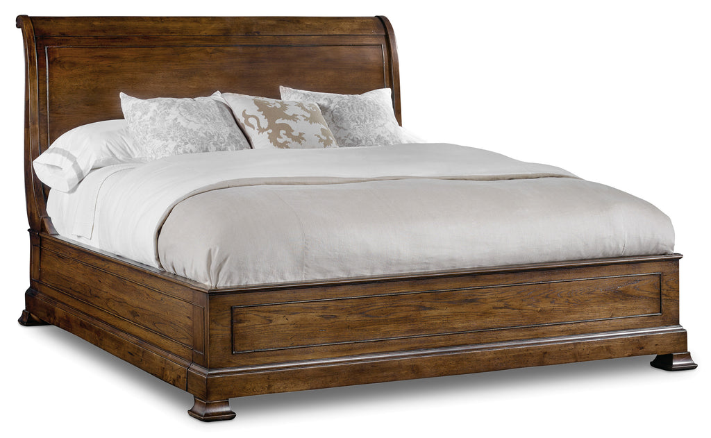 Archivist Queen Sleigh Bed w/Low Footboard | Hooker Furniture - 5447-90450B