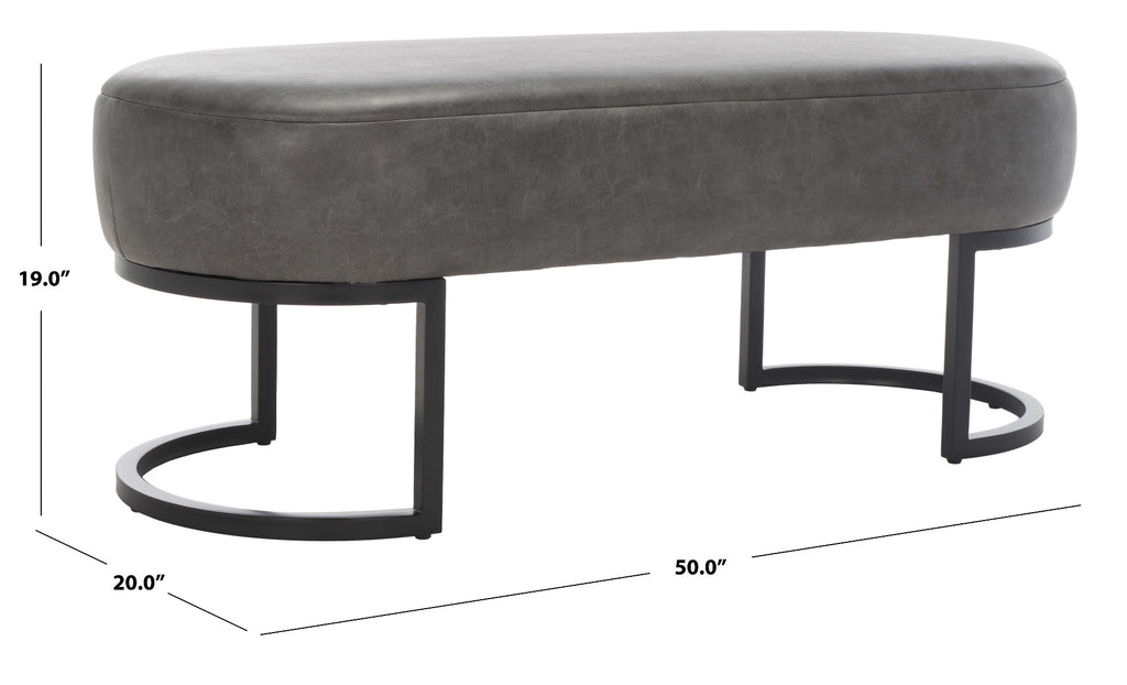 Safavieh Bellezza Oval Bench - Grey